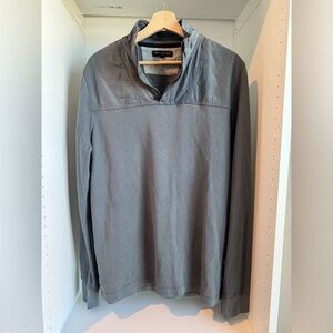 Banana Republic Gray Quarter-Zip Pullover